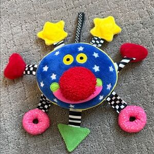 Starry Monster Plush Toy with Red and Yellow Accents